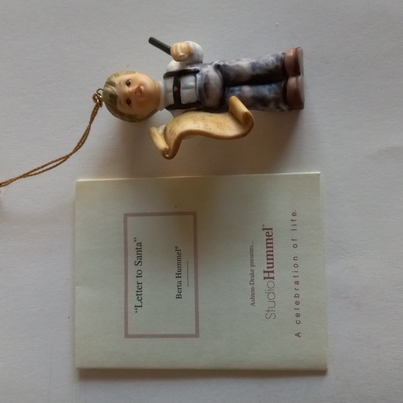 Berta Hummel "Letter to Santa" Holiday Ornament. - Picture 3 of 6